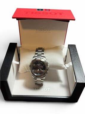 Tissot T-Touch II T047422A Stainless Steel Quartz Analog Digital Watch with Box
